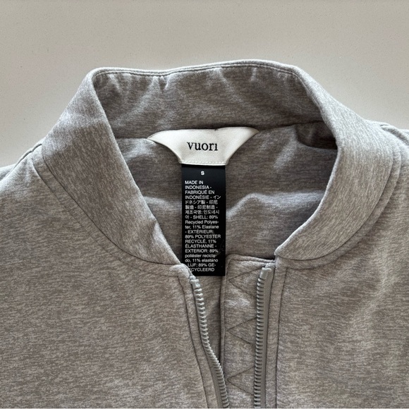 Vuori Halo Basin Bomber Jacket Heather Gray Size Small - Picture 2 of 14